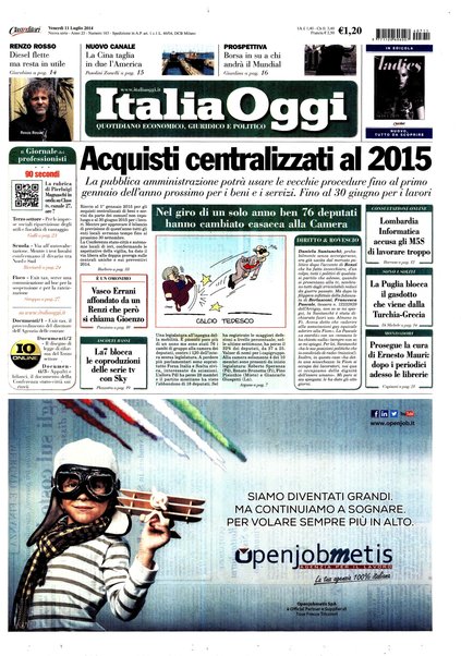 Italia oggi : quotidiano di economia finanza e politica